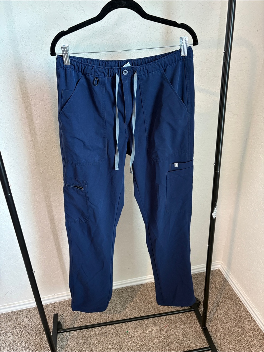 Figs Navy Cargo Scrub Jogger Pants